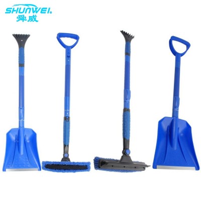 Plastic Retractable Long handle Car Cleaning Snow Brush and snow shovel