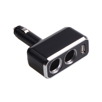 2 in 1 single 1 USB 1 A car cigarette lighter socket splitter 12v power socket